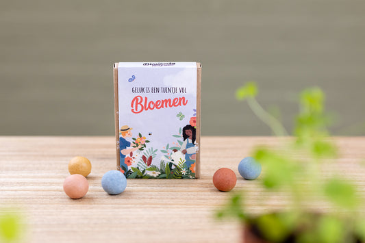 Blossombs - Geluk is een tuintje vol bloemen (mini)
