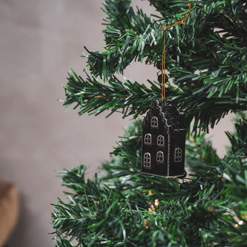 Kersthanger Huisje zwart