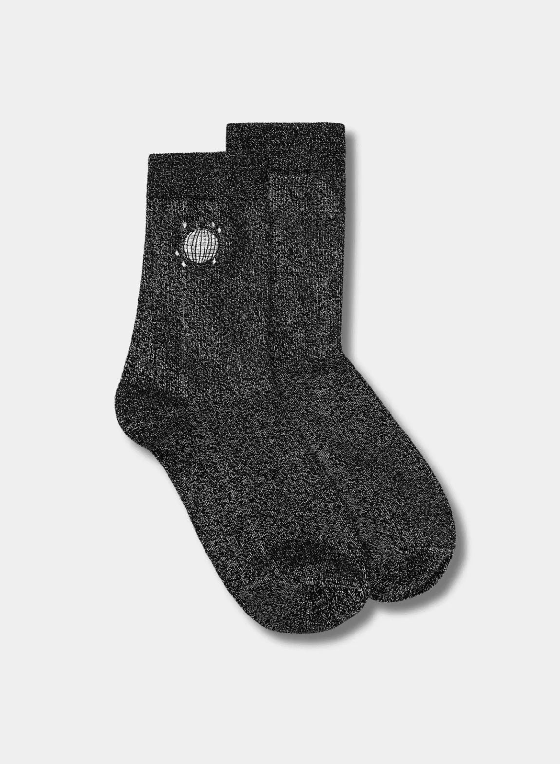 Glittersokken discobol