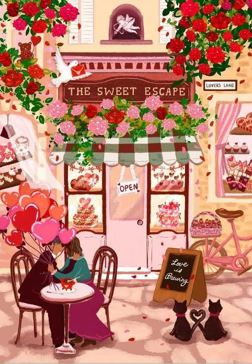 Puzzel Valentine's cafe