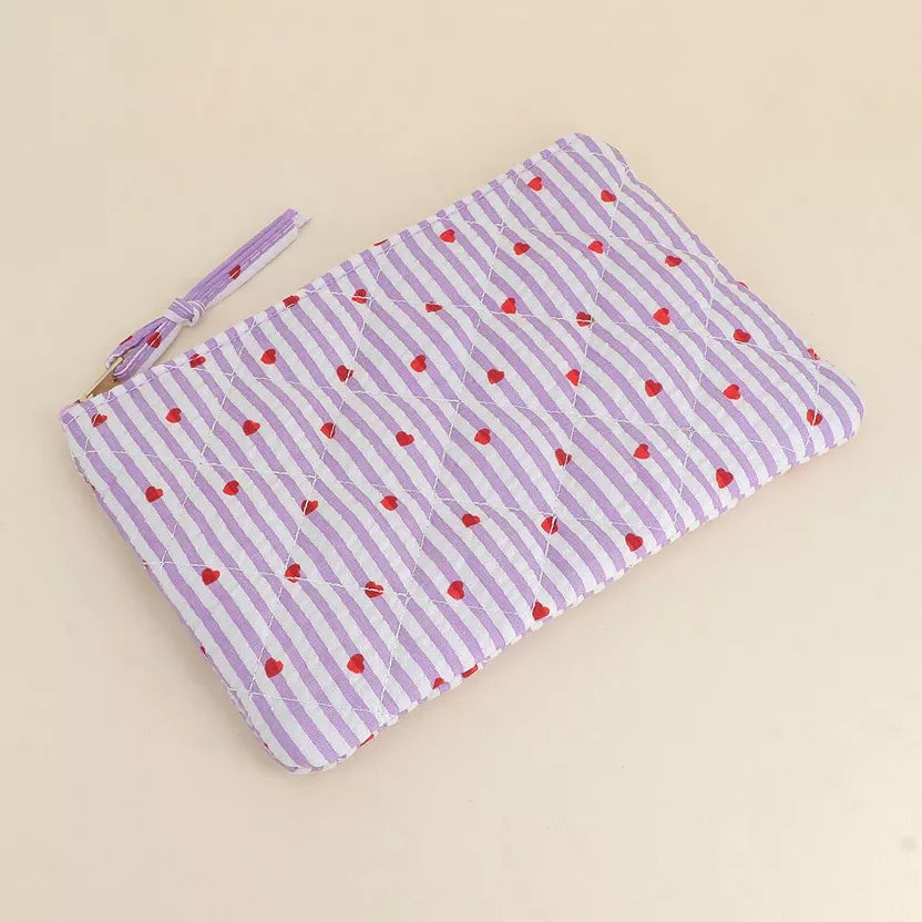 Etui hartjes lila