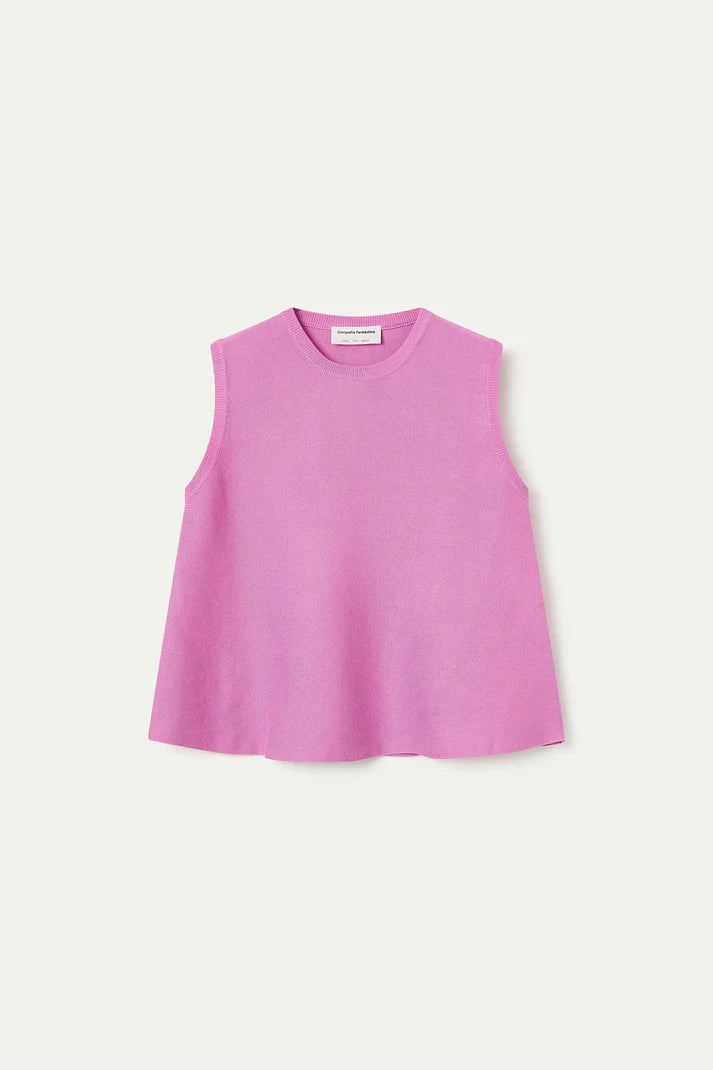 Roze gebreide top