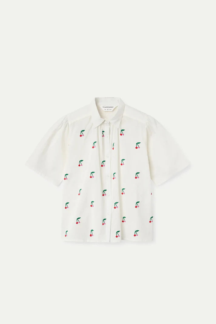 Blouse met kersenprint