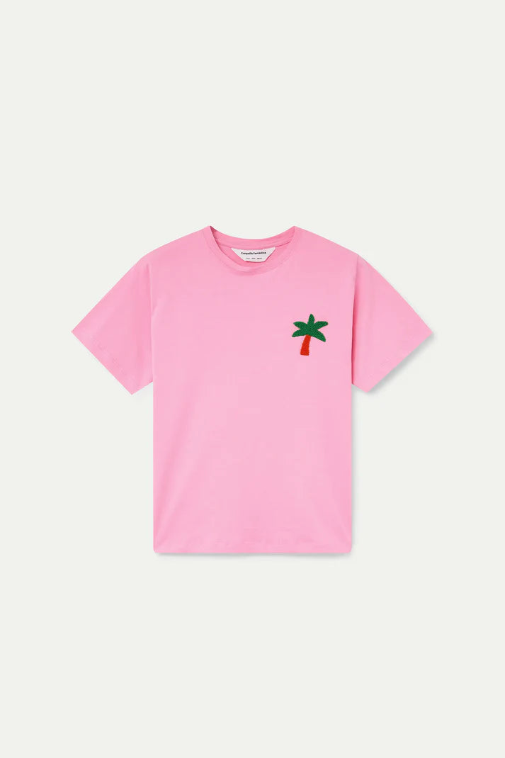 Roze T-shirt palmboom