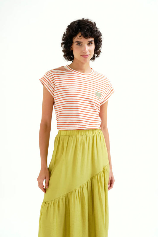 T-shirt streepjes palmboom