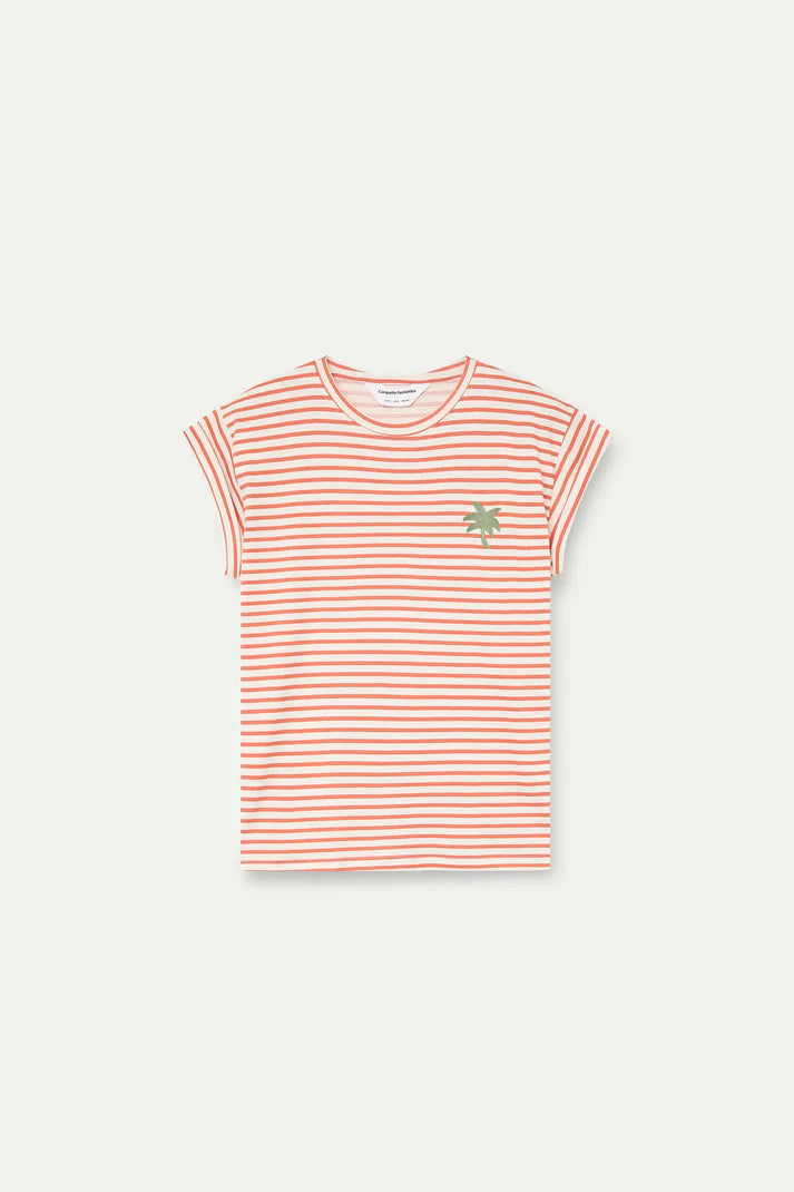 T-shirt streepjes palmboom