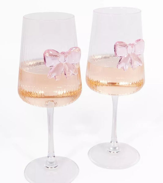 Set wijnglazen strik