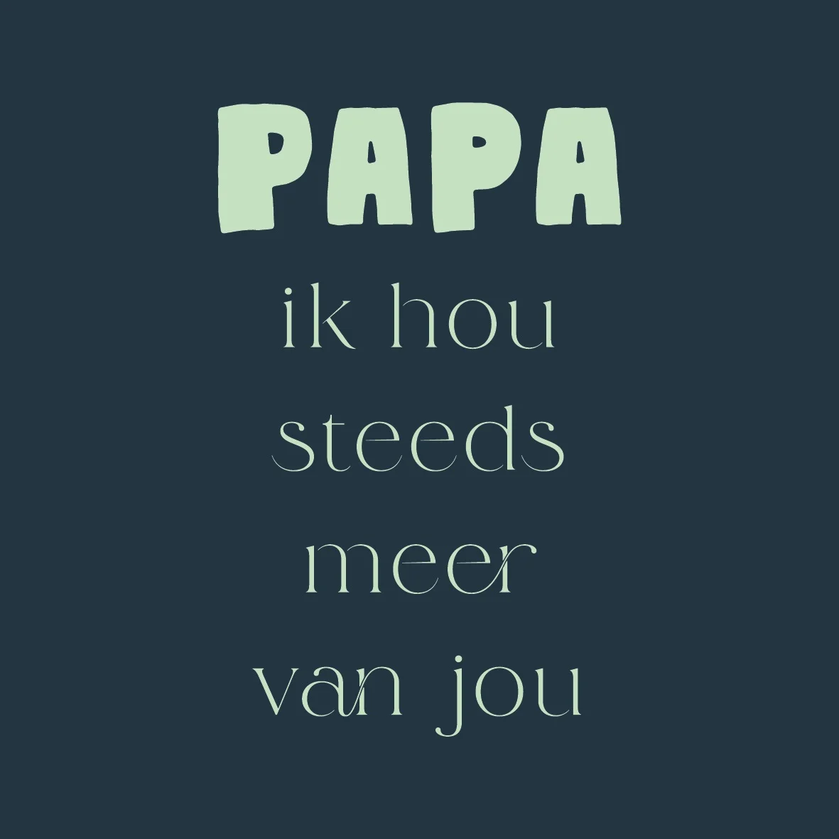 Tegeltje Papa ik hou van jou