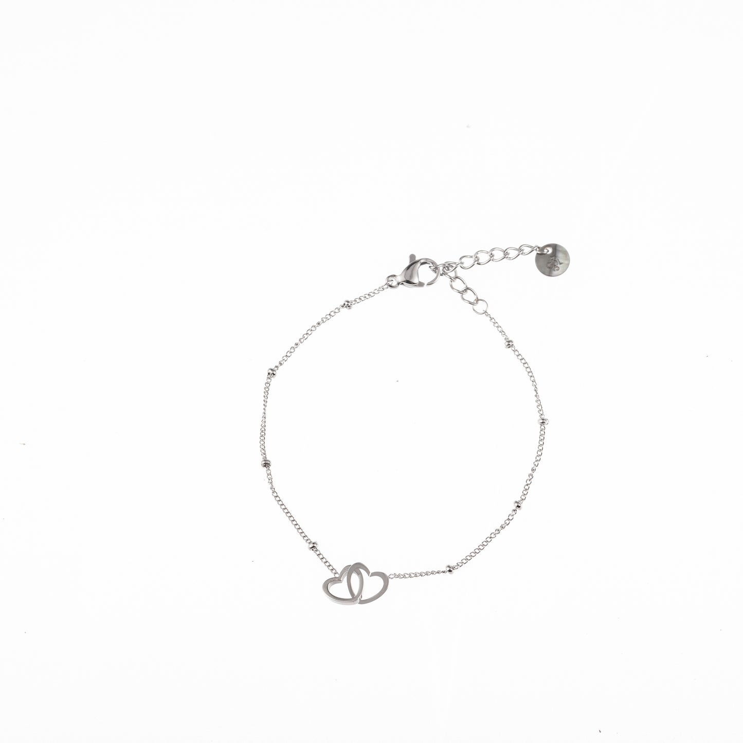 Armbandje Double Heart zilver