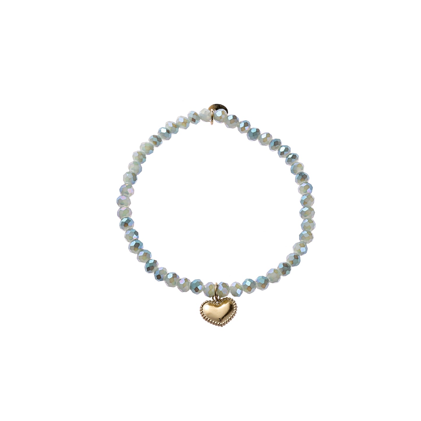 Armbandje hartje lichtblauw