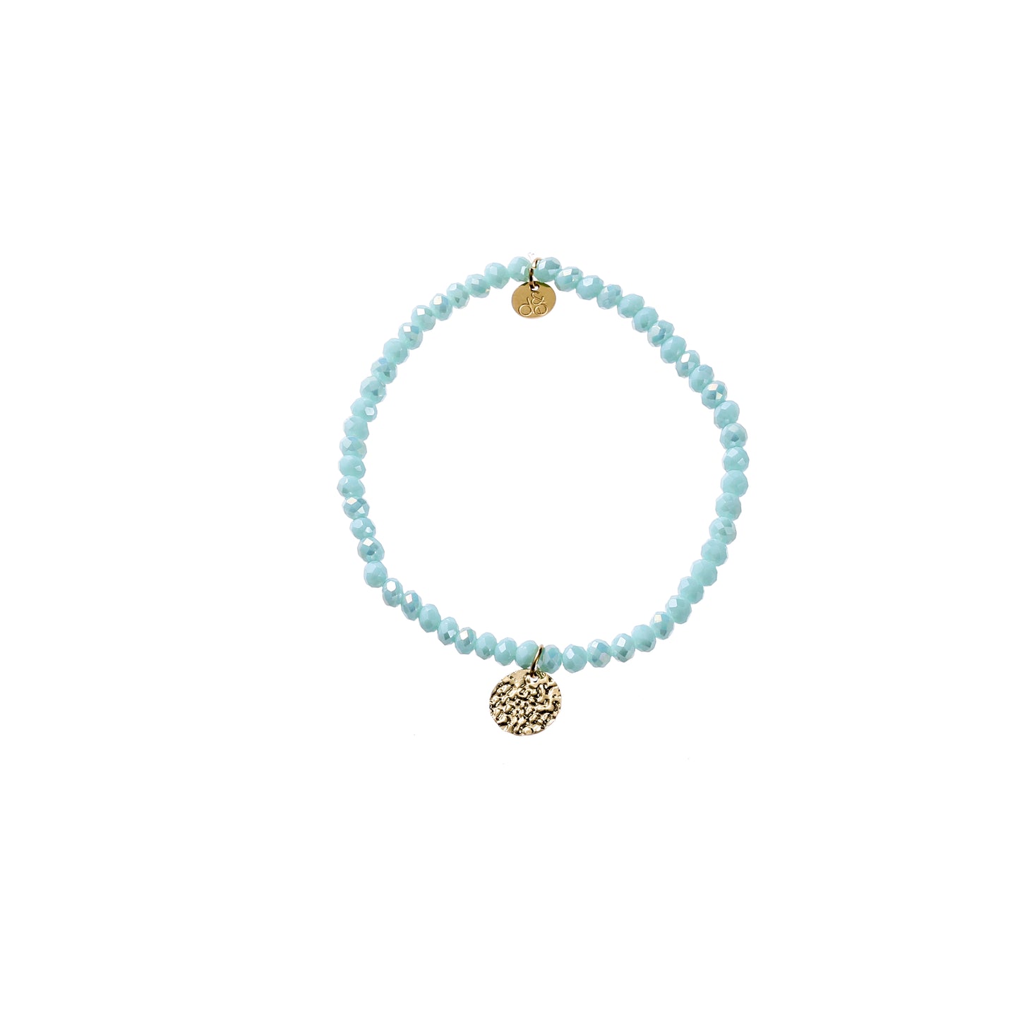 Armbandje parels lichtblauw