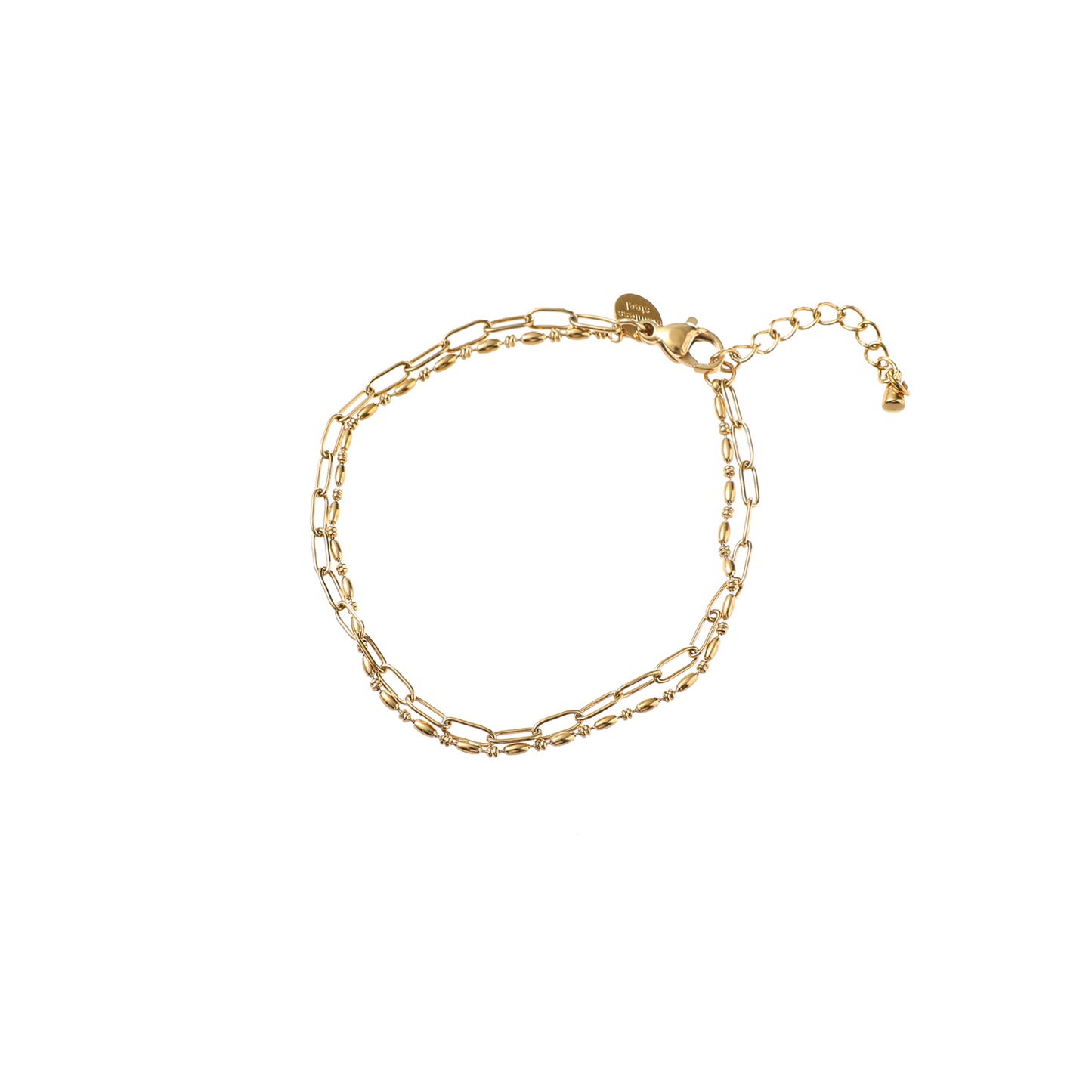 Armband Double Link goud