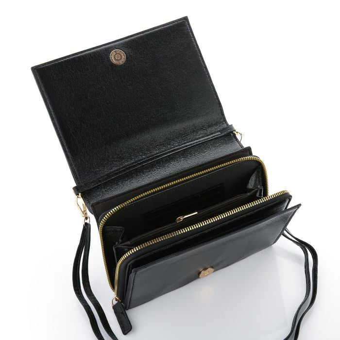 Handtas glitter zwart