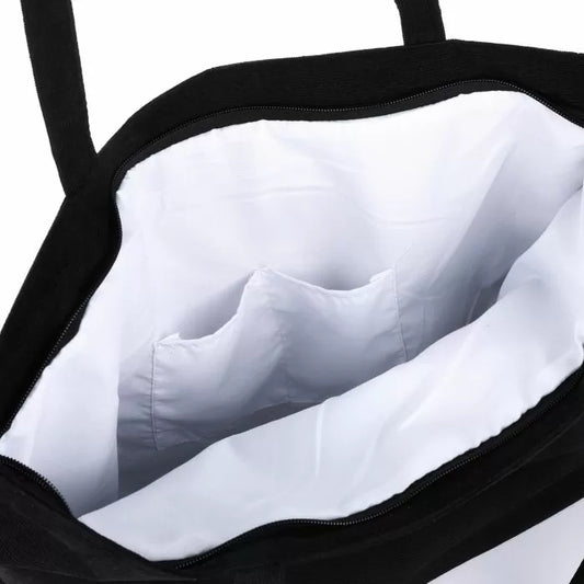 Ribfluwelen tas zwart