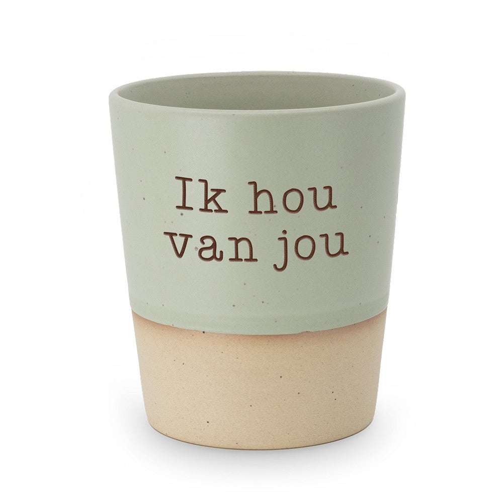 Mok keramiek Ik hou van jou