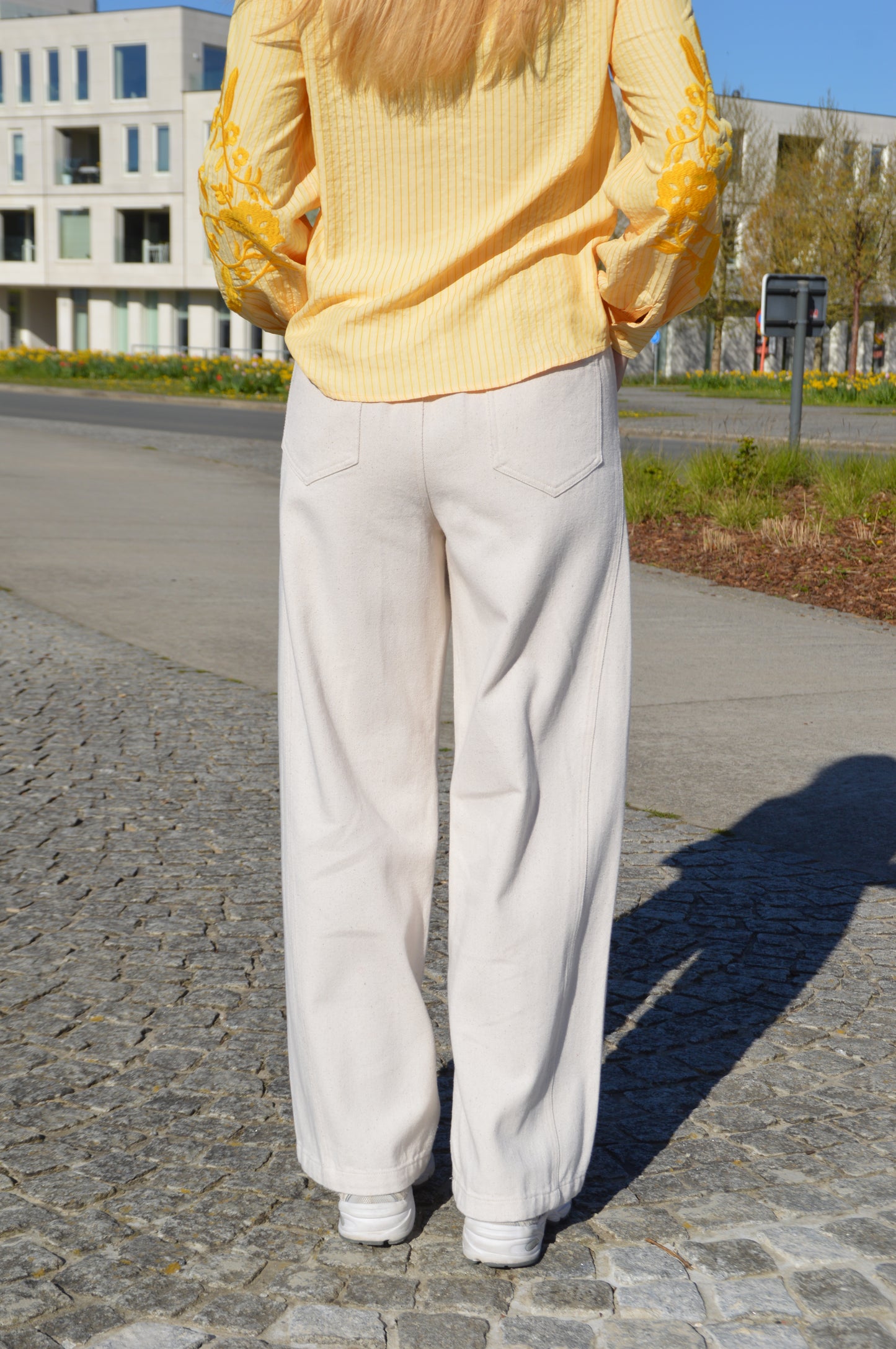 Ecru broek