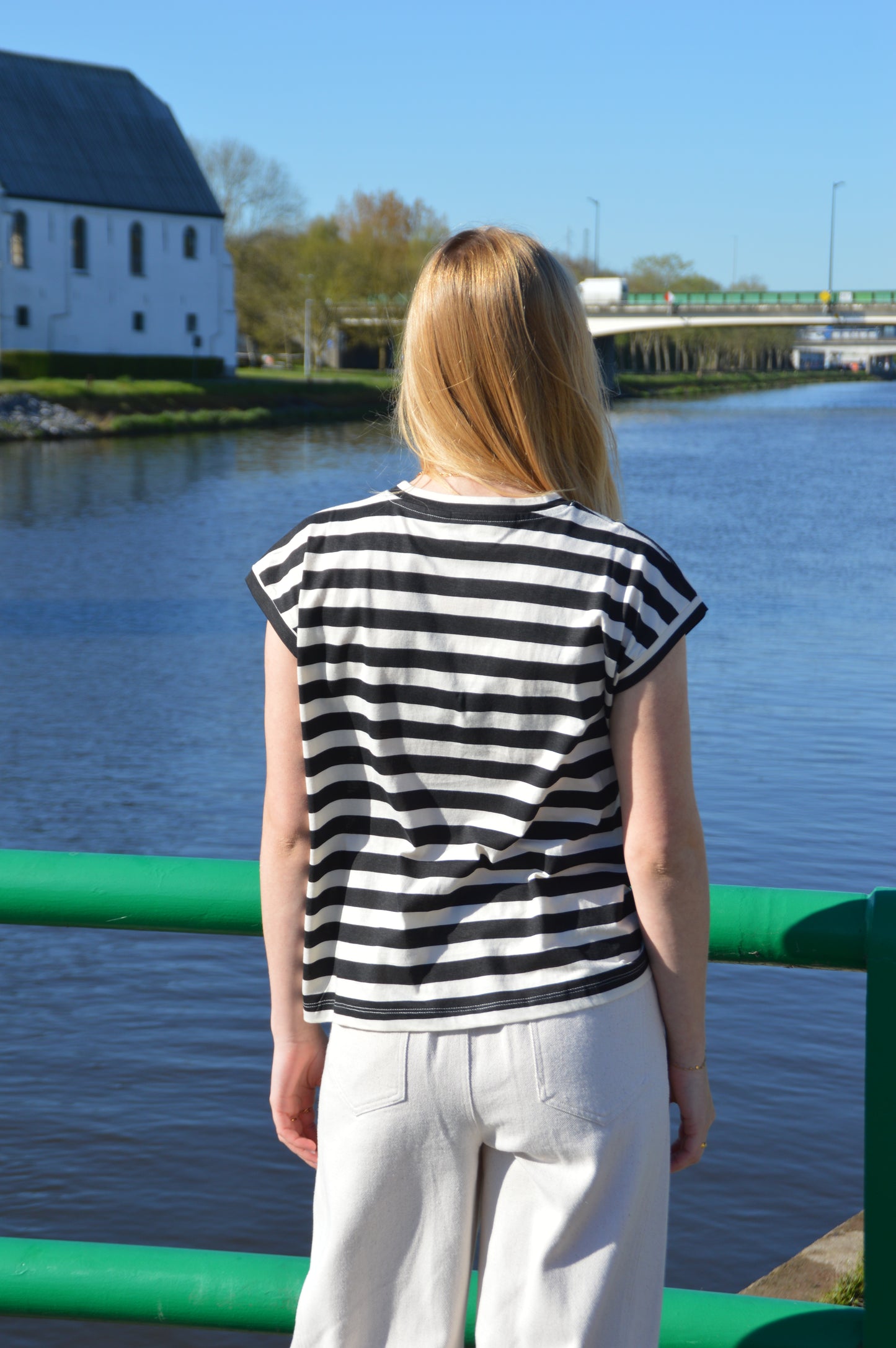 Gestreepte T-shirt zwart-wit
