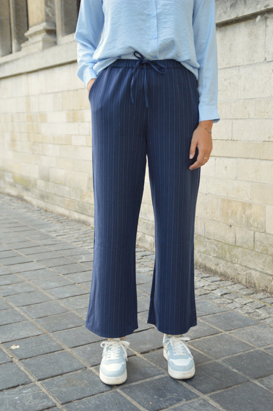 Blauwe broek strepen