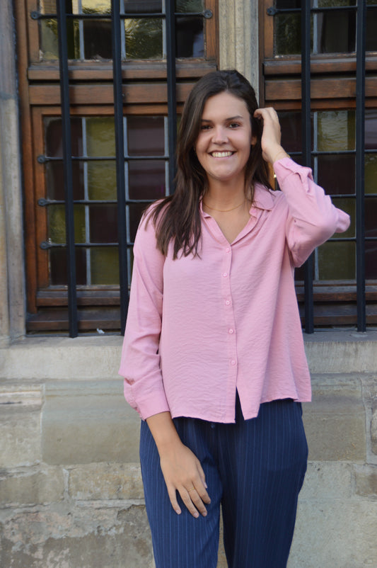 Lichtroze blouse