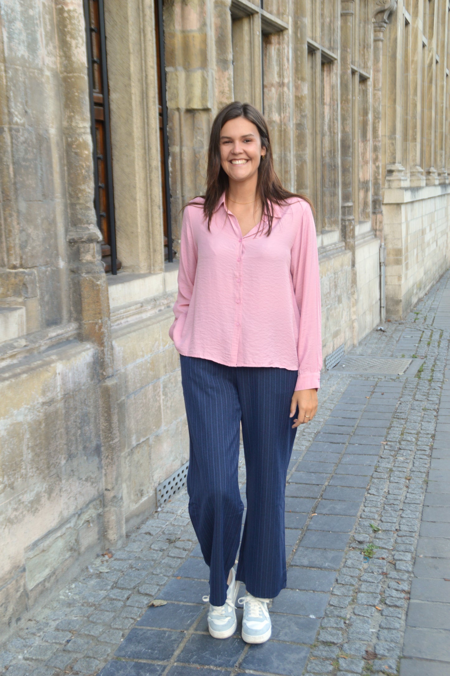 Lichtroze blouse