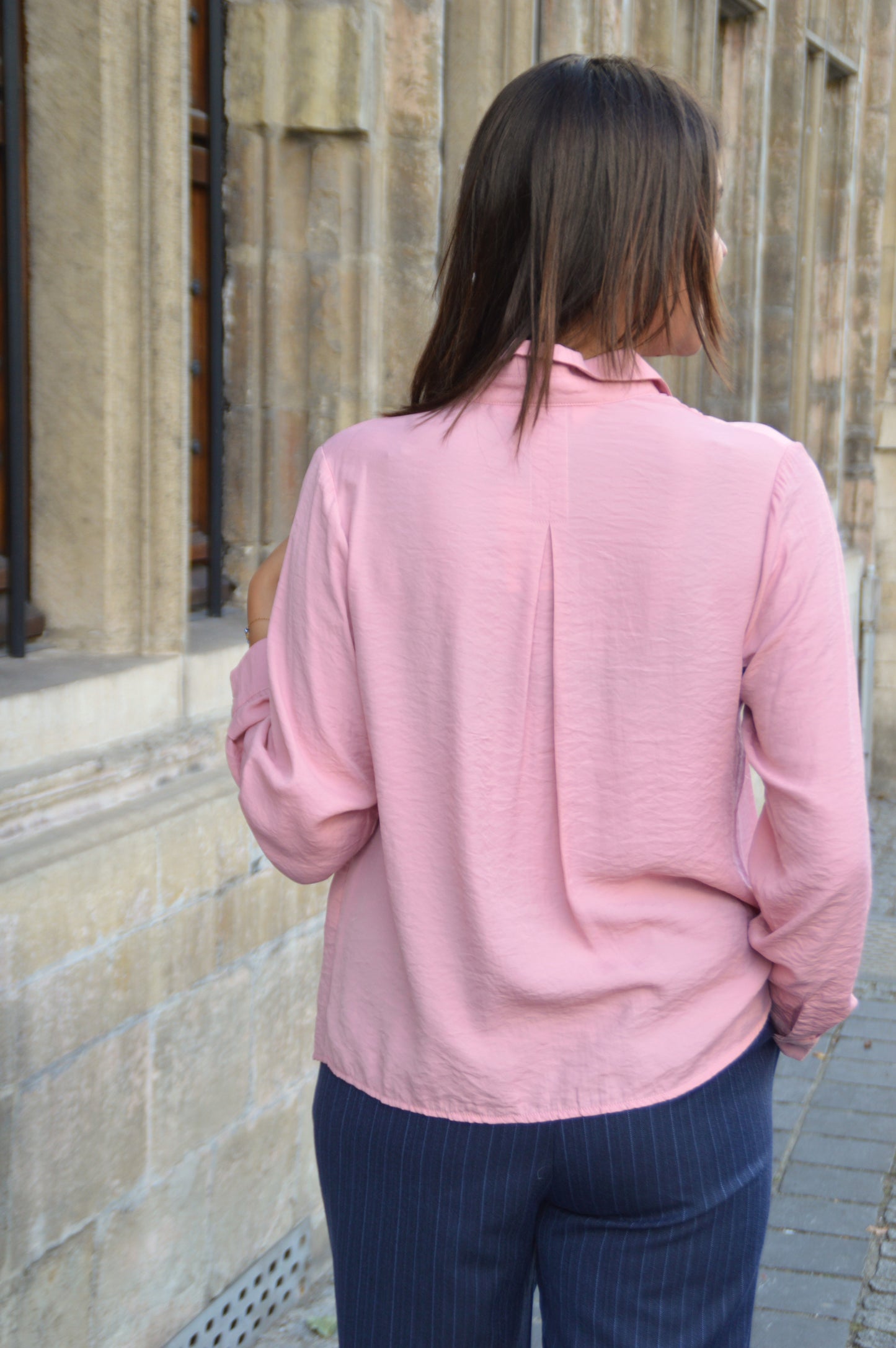 Lichtroze blouse