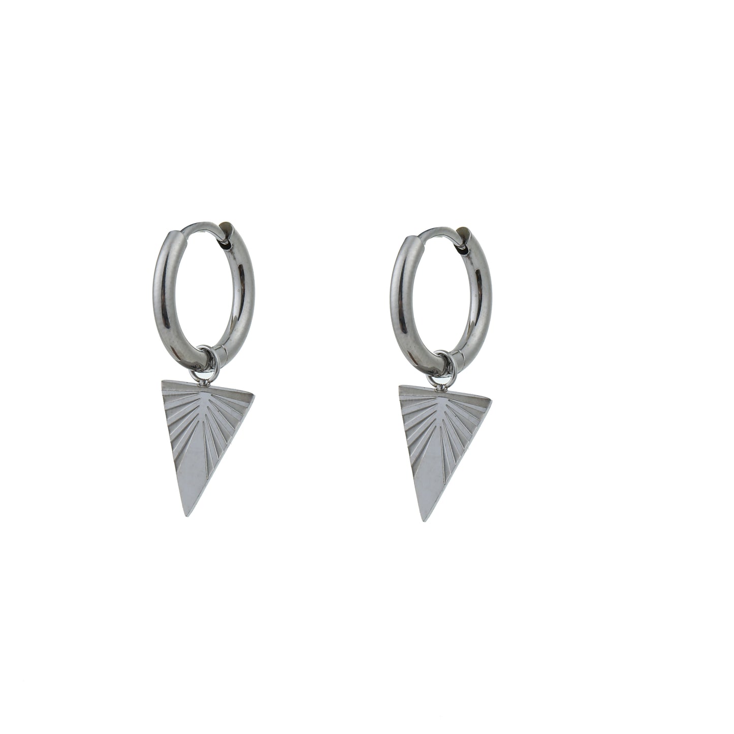 Oorbellen Triangle Hoop zilver