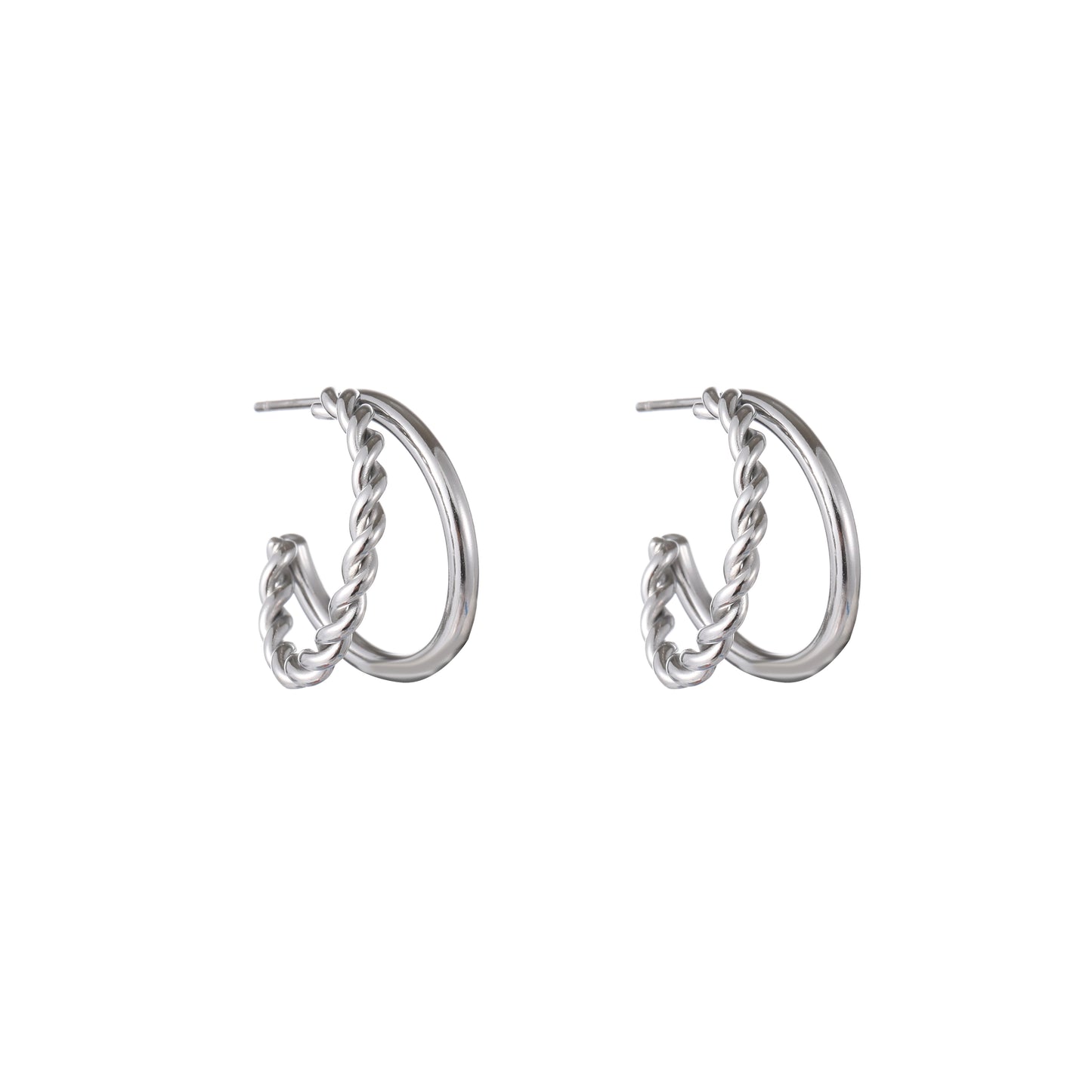 Oorbellen dubbele ringen
