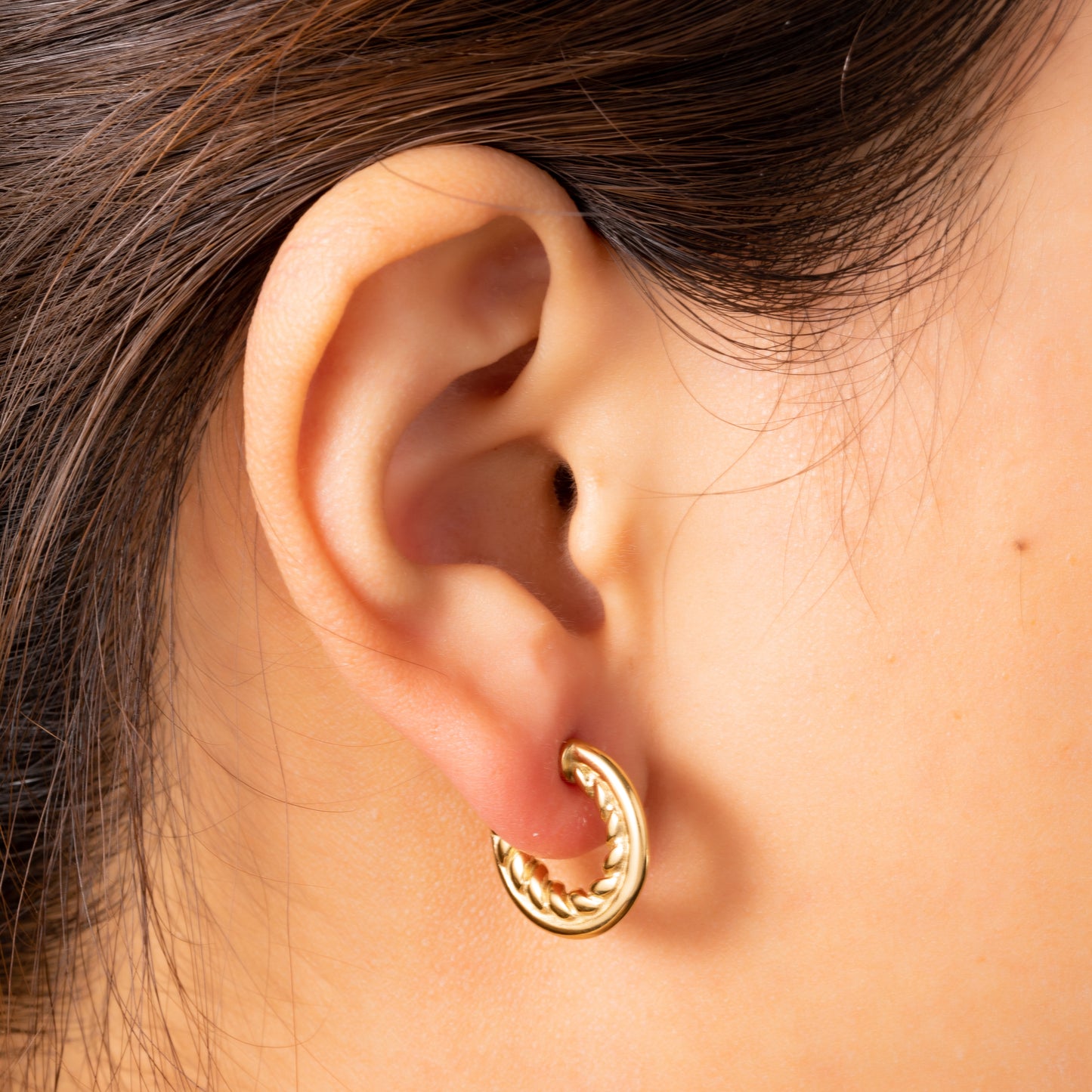 Oorbellen Small Twist Creole goud