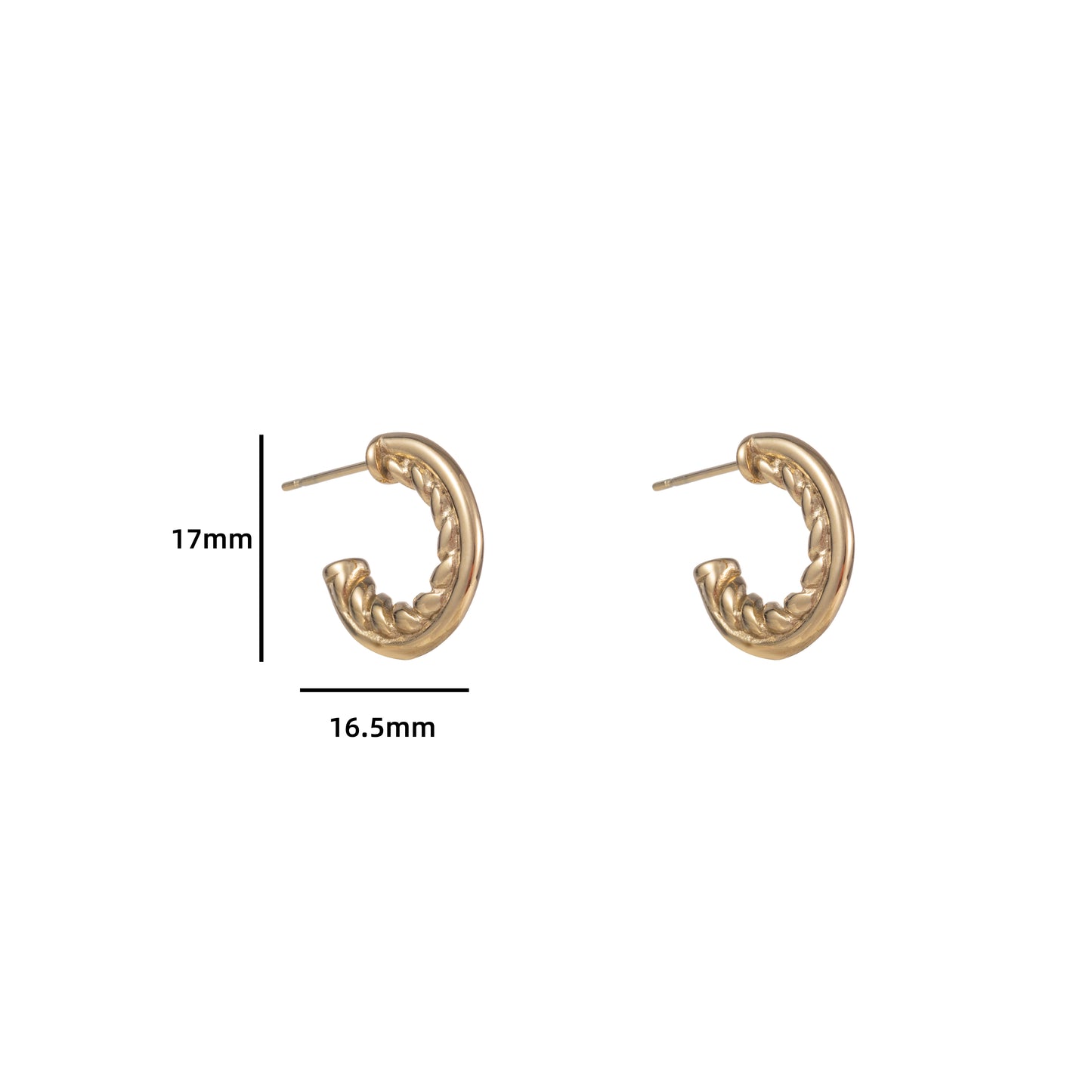 Oorbellen Small Twist Creole goud