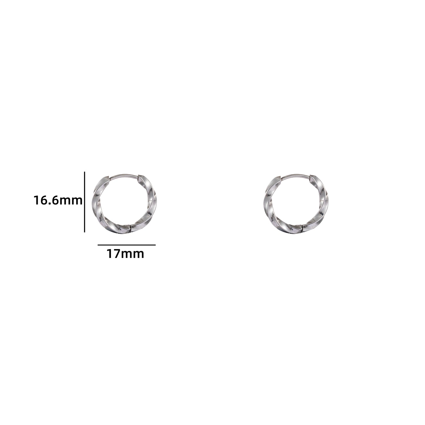 Oorbellen Twisted Ring zilver