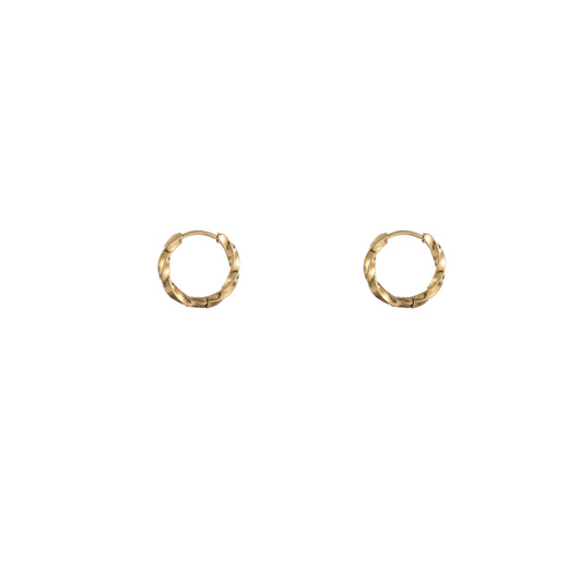 Oorbellen Twisted Basic Ring goud