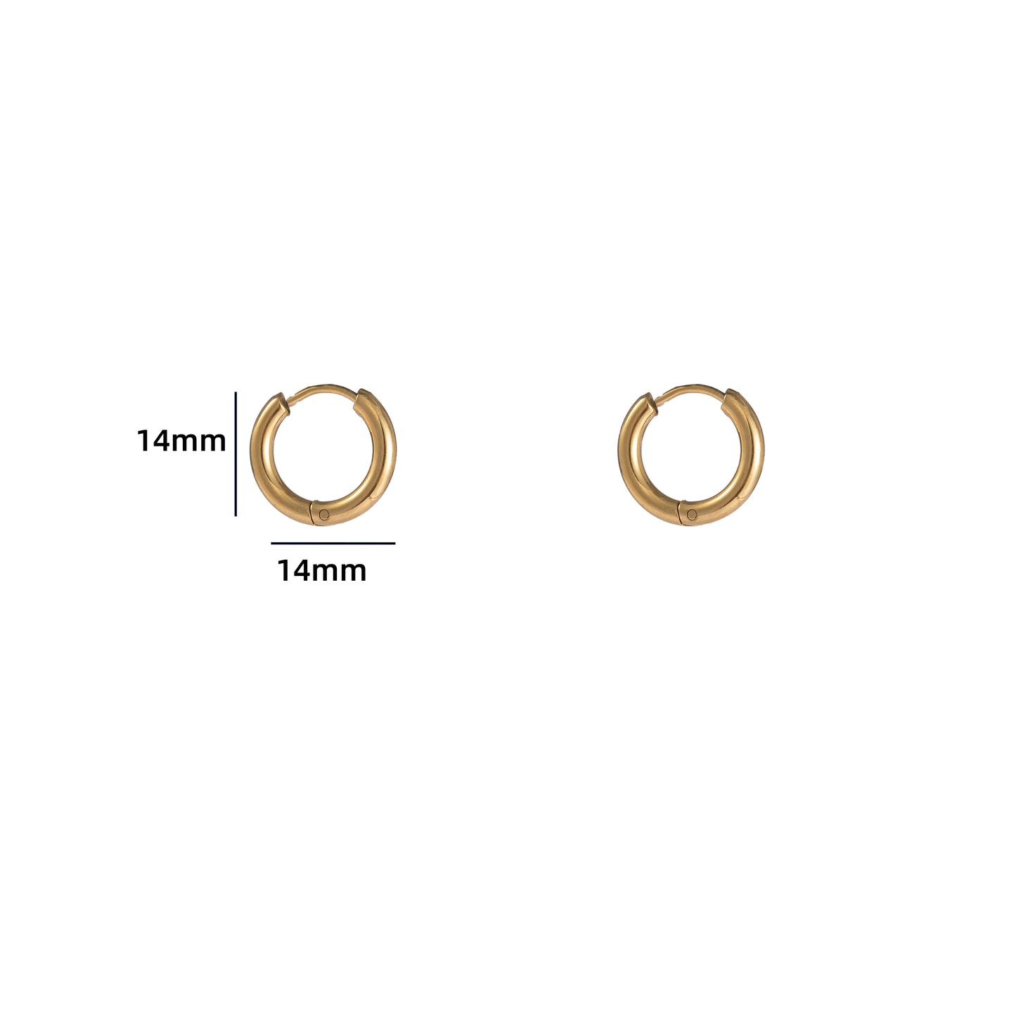 Oorbellen Basic Ring 10 mm goud