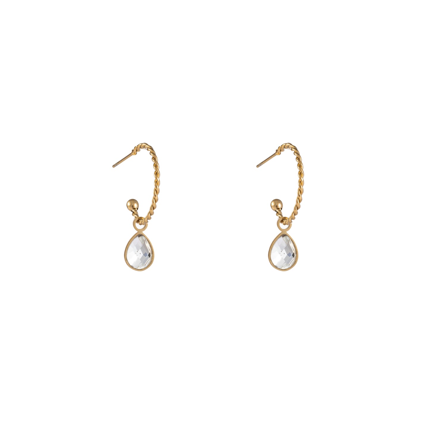 Oorbellen Drop Ring goud