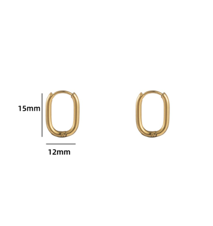 Oorbellen Oval Hoop mini