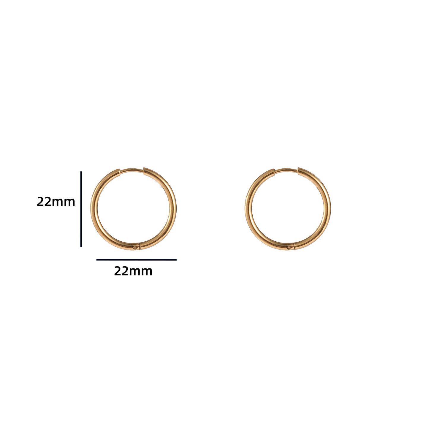 Oorbellen Hoop 18mm goud