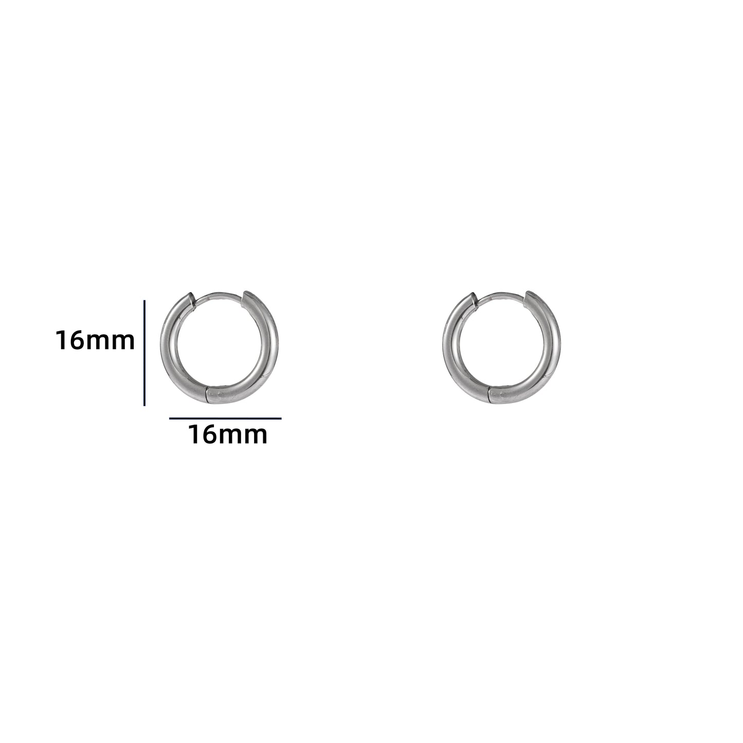 Oorbellen Hoop 12 mm zilver