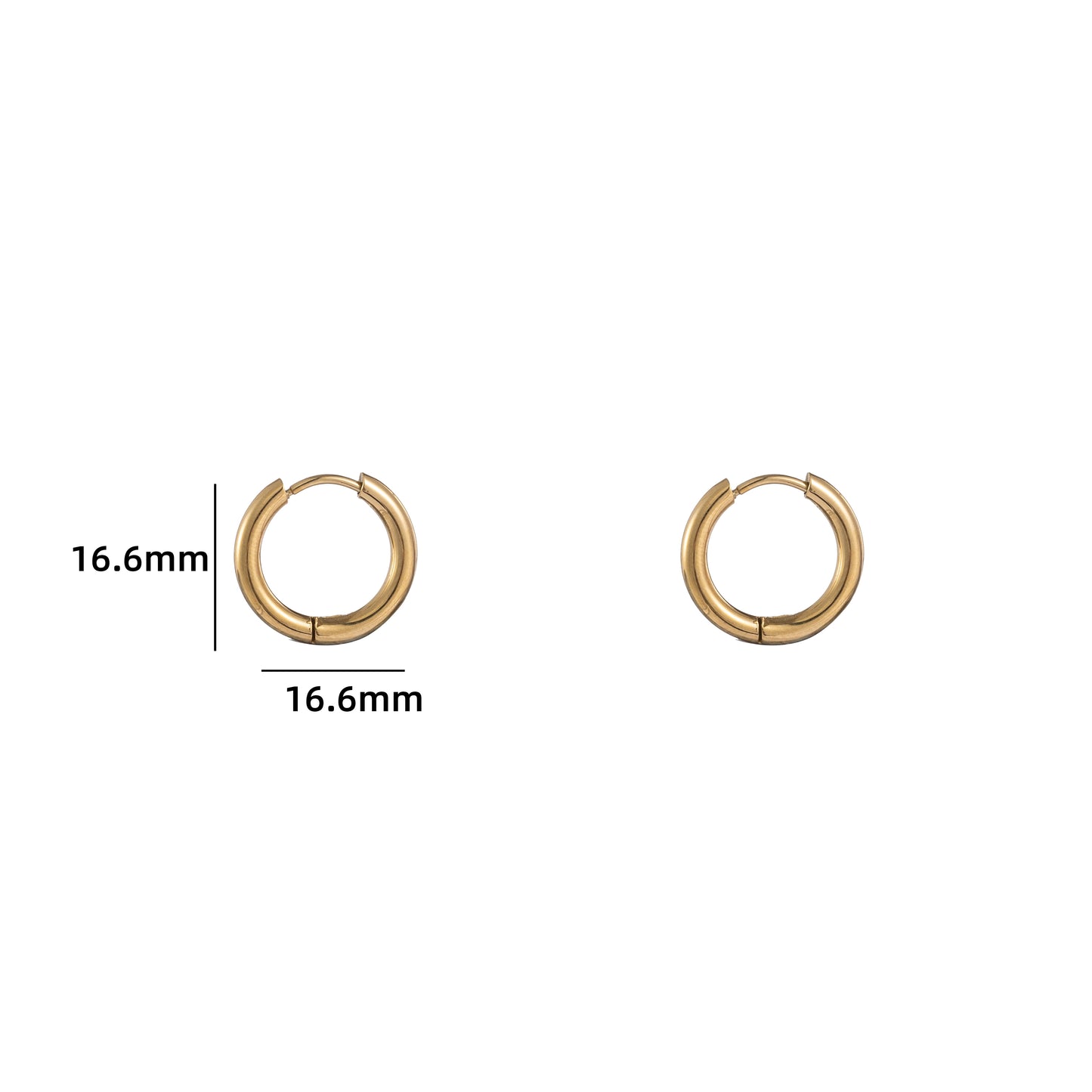 Oorbellen Hoop 12 mm goud