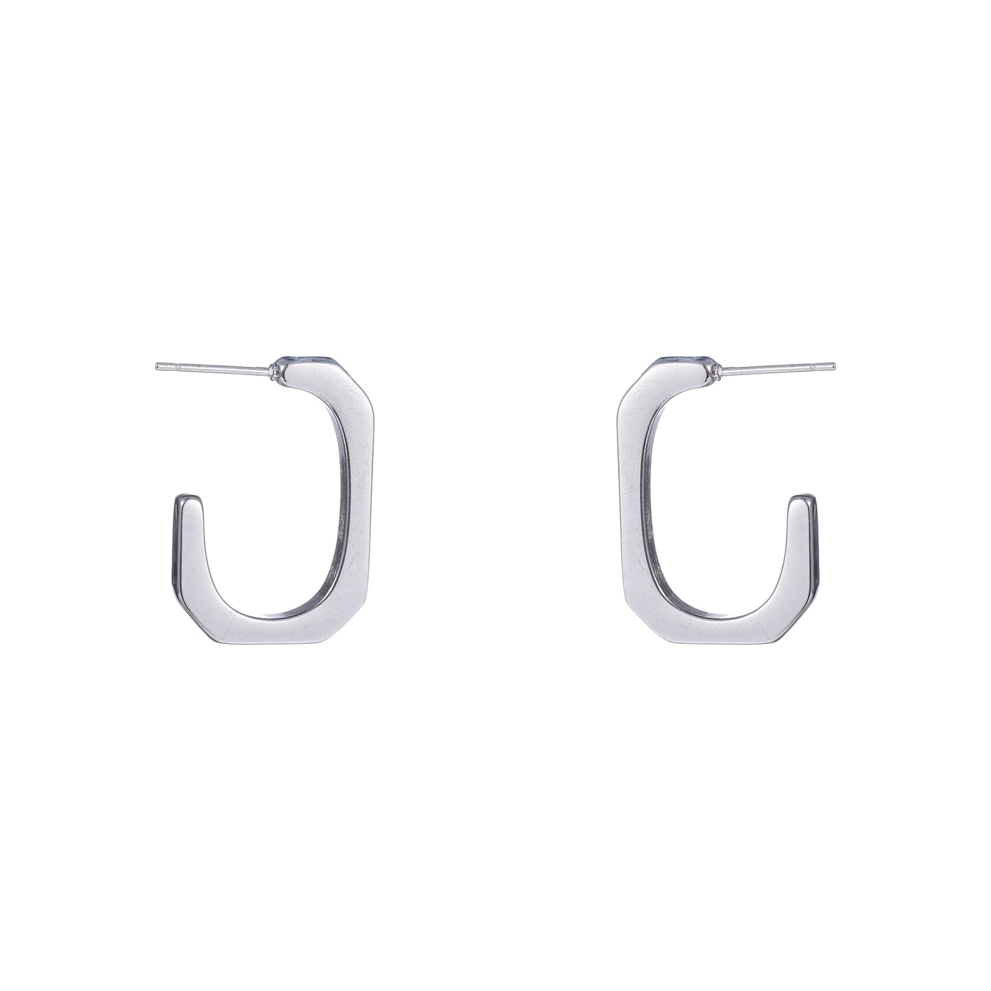 Oorbellen Hooked hoop zilver