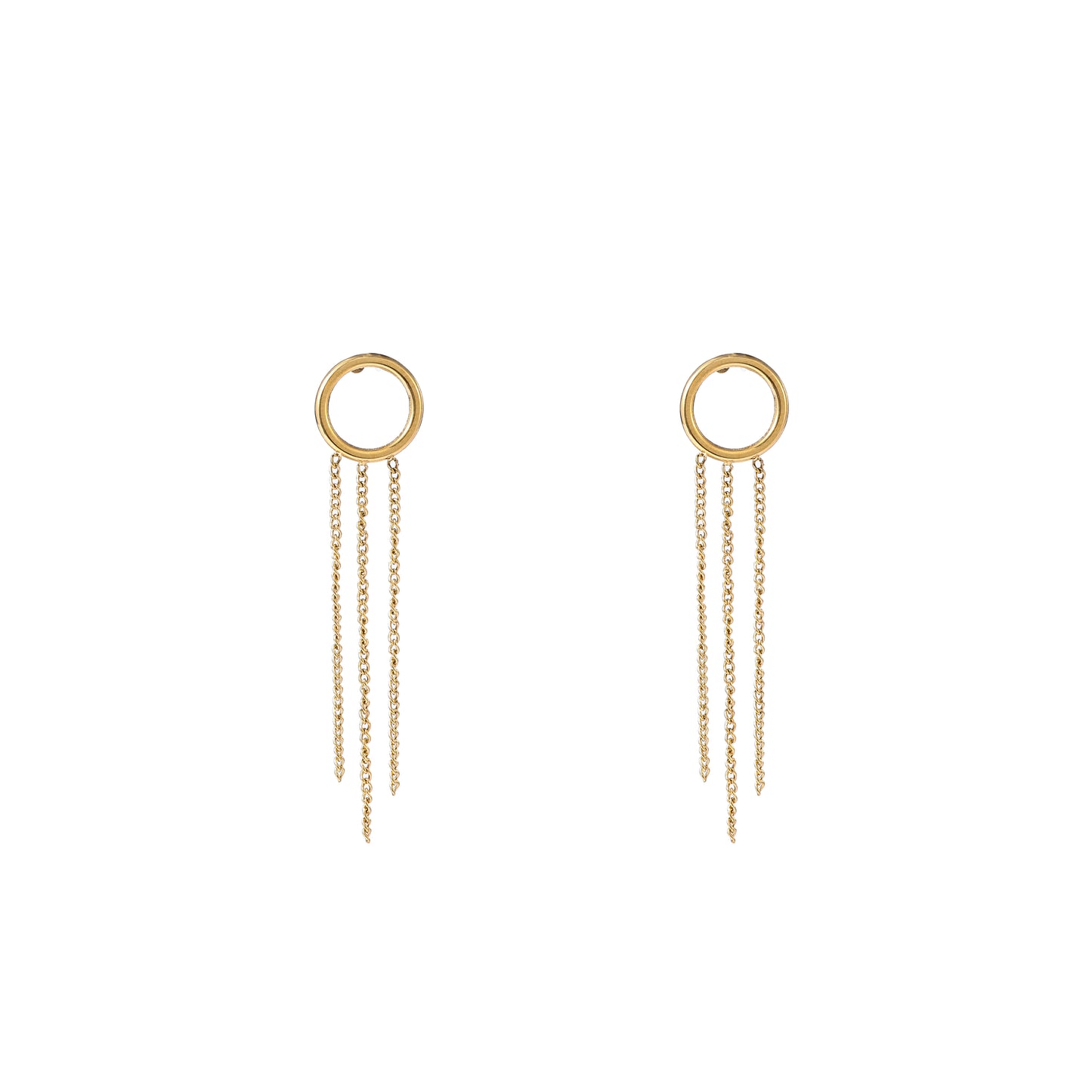 Oorbellen Round stud goud
