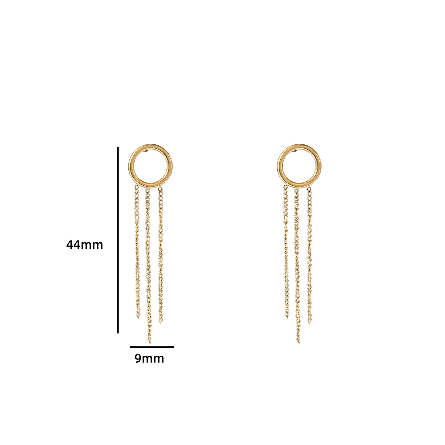 Oorbellen Round stud goud
