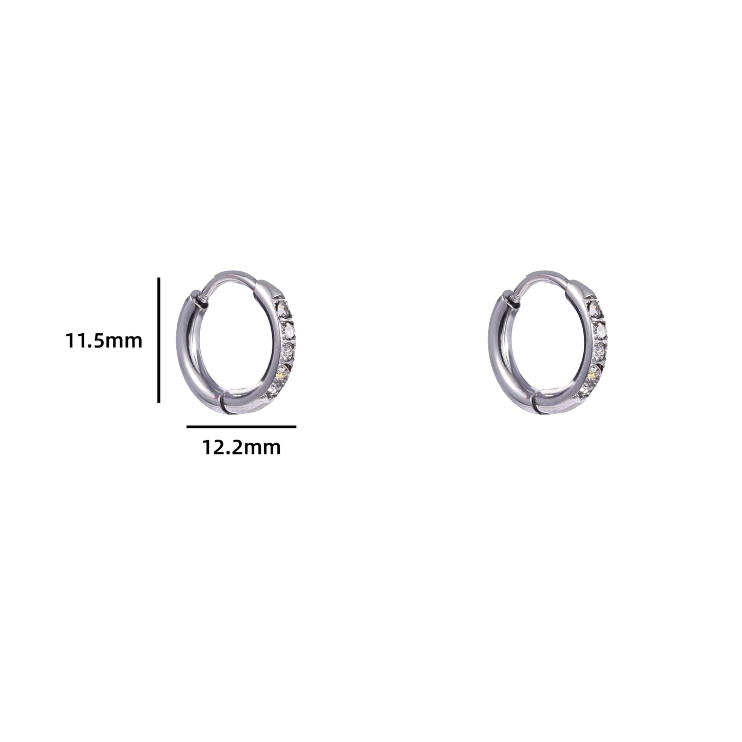 Oorbellen sprakle hoop zilver