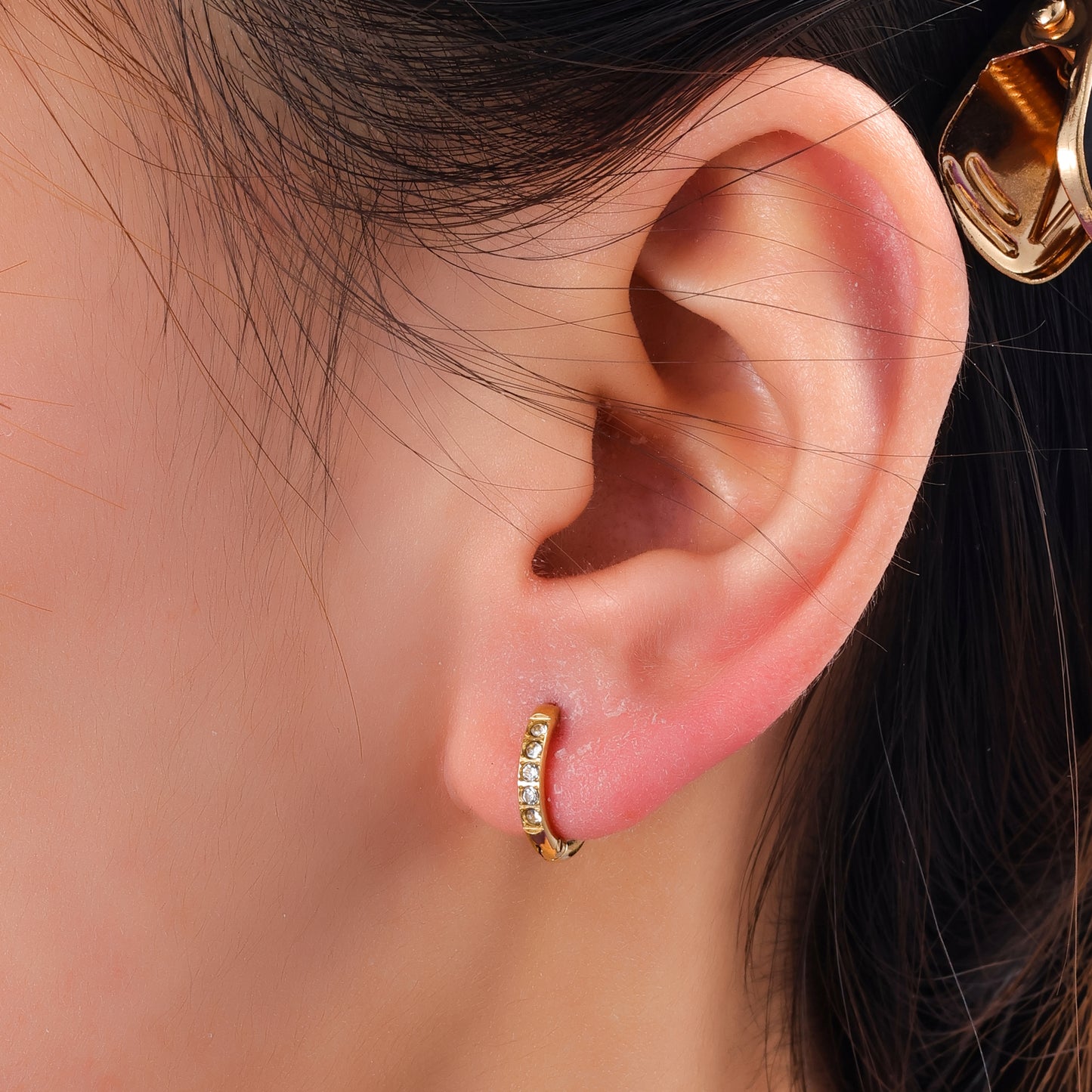 Oorbellen sprakle hoop goud
