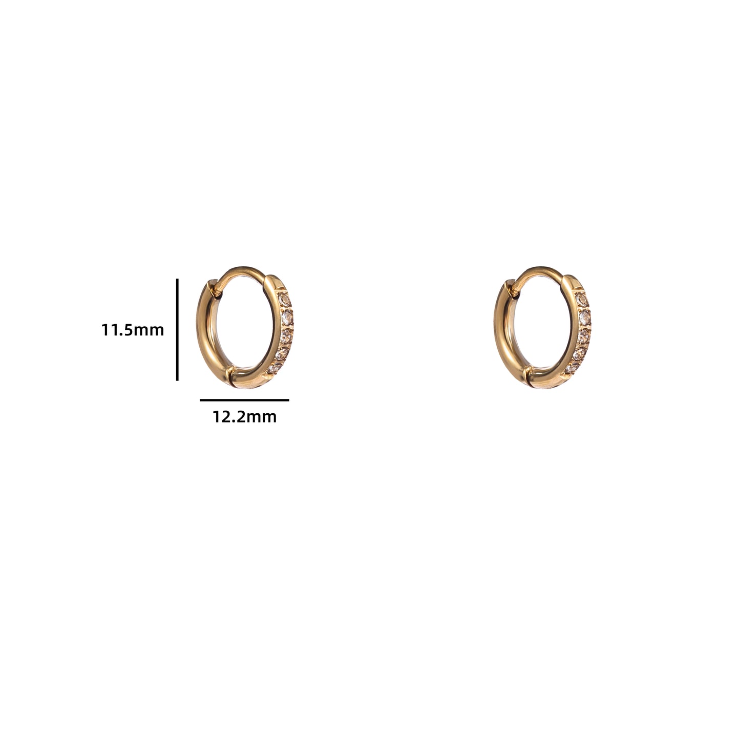 Oorbellen sprakle hoop goud