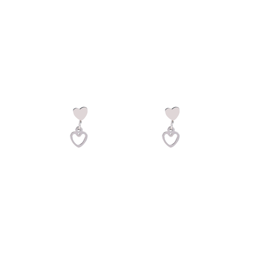 Oorbellen mini Heart zilver