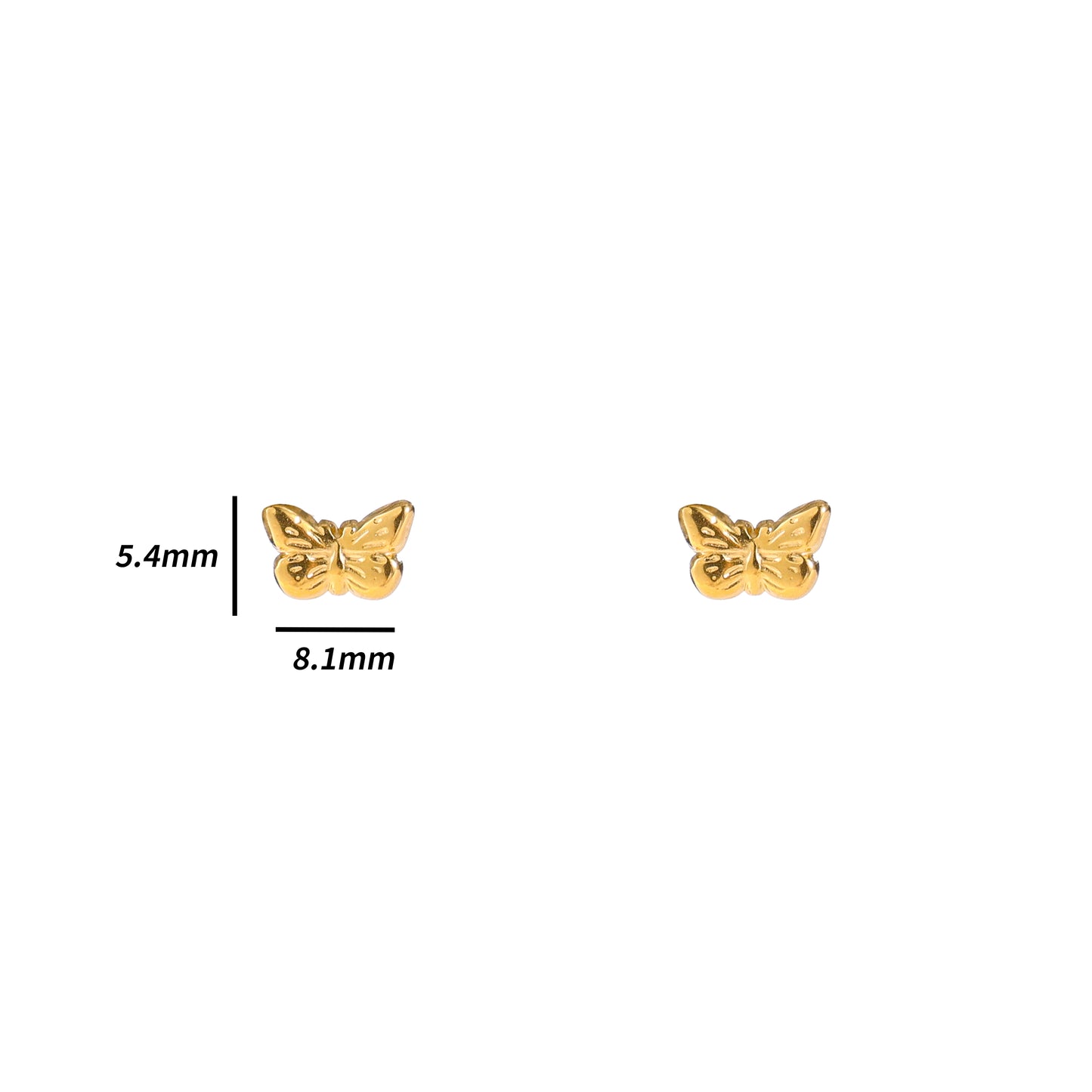 Oorbellen Butterfly stud goud