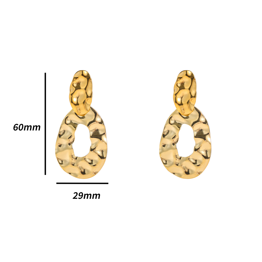 Oorbellen Hammered Dangle