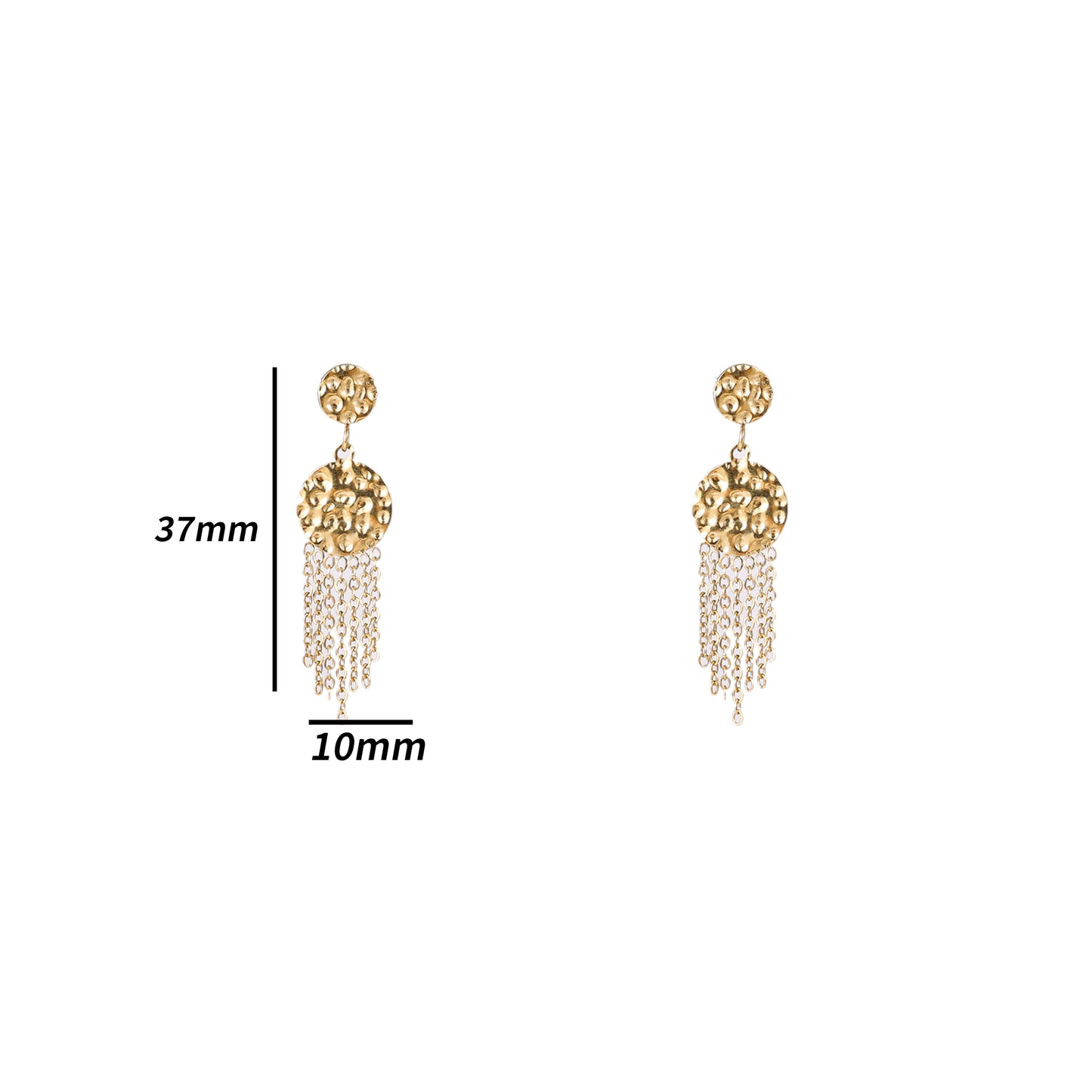 Oorbellen Small Hammered Dangle