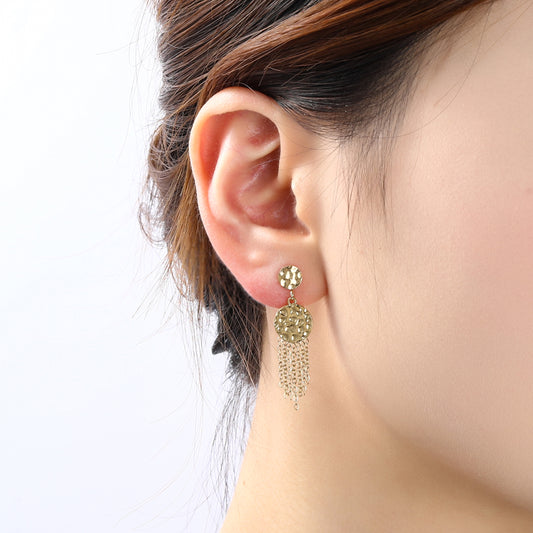 Oorbellen Small Hammered Dangle