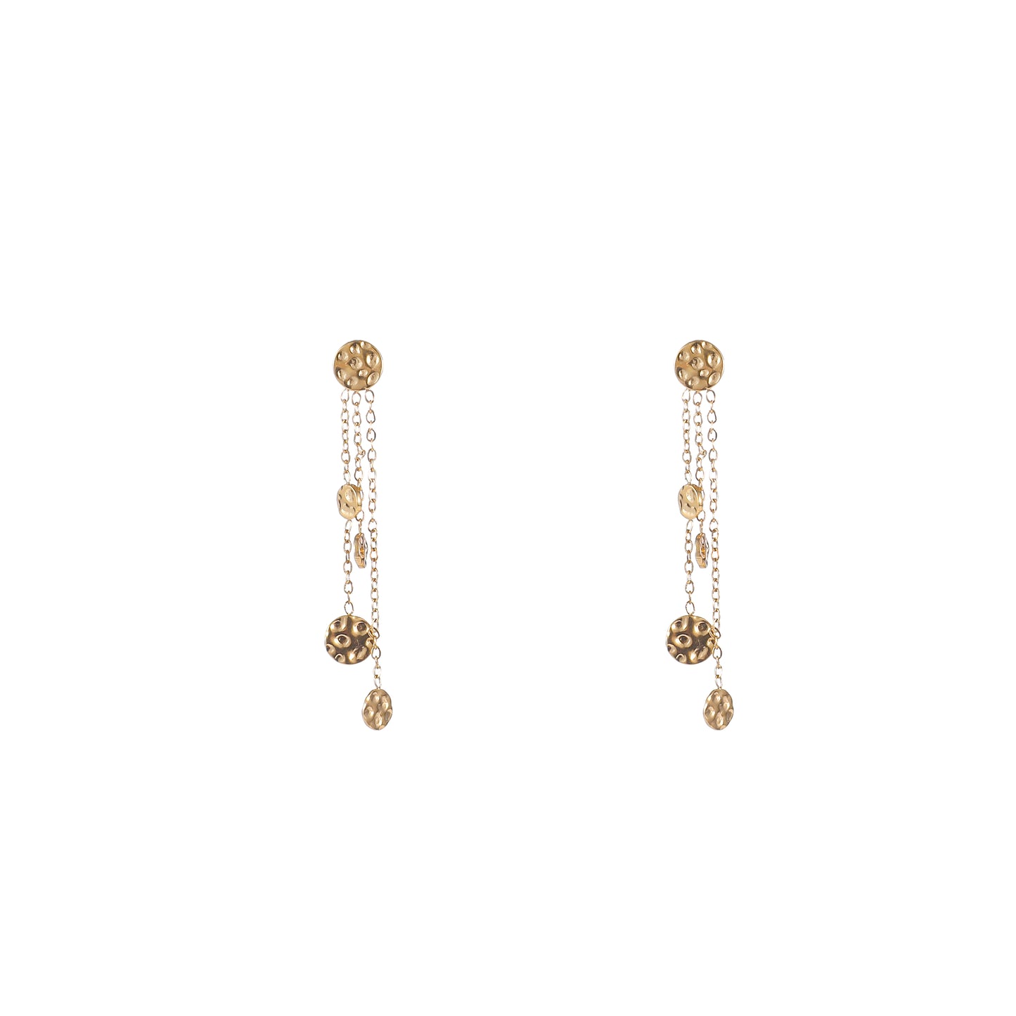 Oorbellen Hammered Rounds Dangle