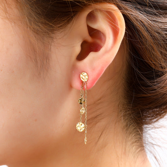 Oorbellen Hammered Rounds Dangle